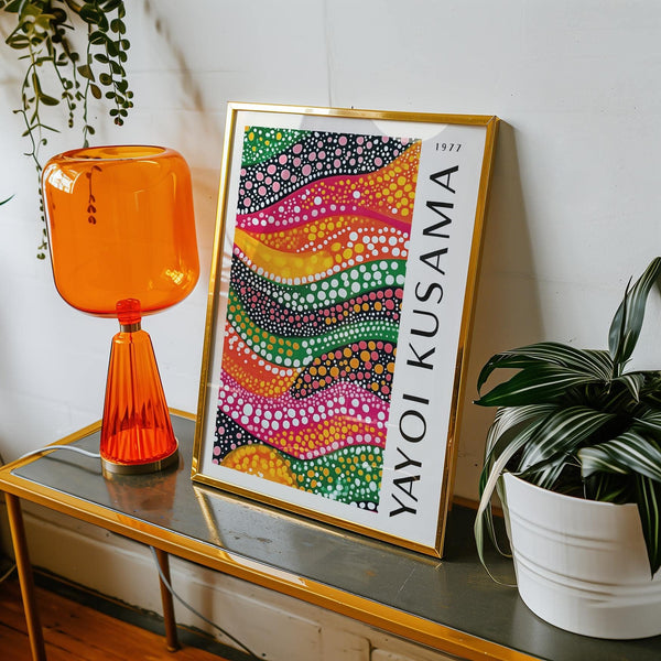 Colourful polka dot art inspired by Yayoi Kusama