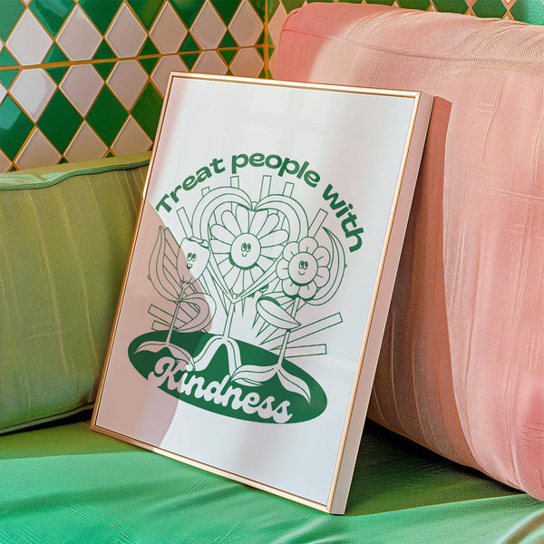 Cute floral designed positive poster suitable for home decor