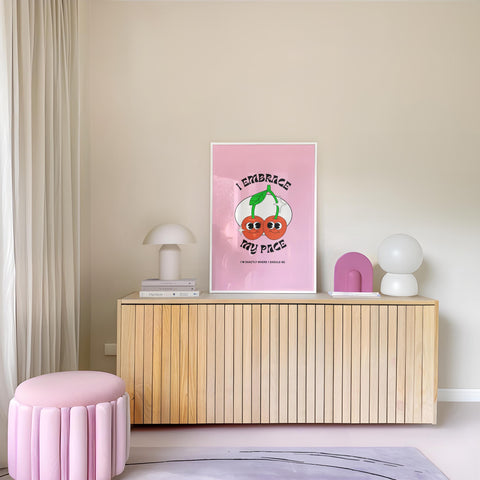 Whimsical cherry art for bedroom