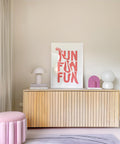 Energetic and lively home decor print