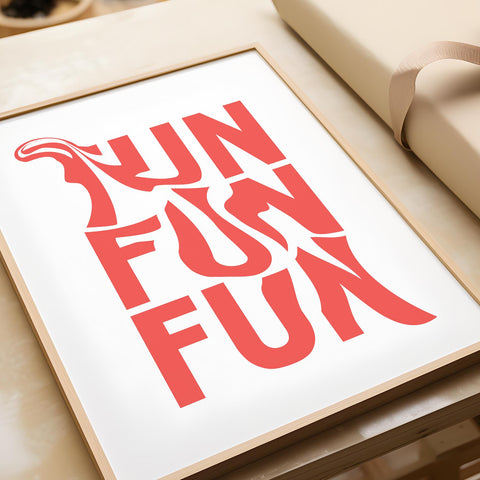 FUN typography art for modern spaces