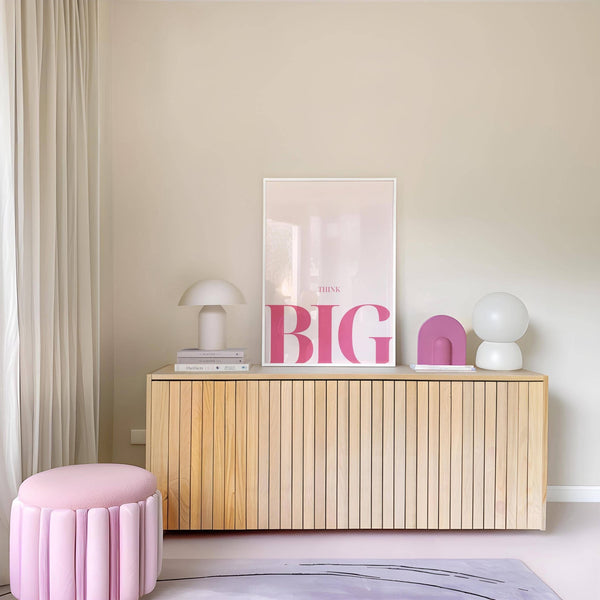 Study area decorated with elegant encouraging posters for students