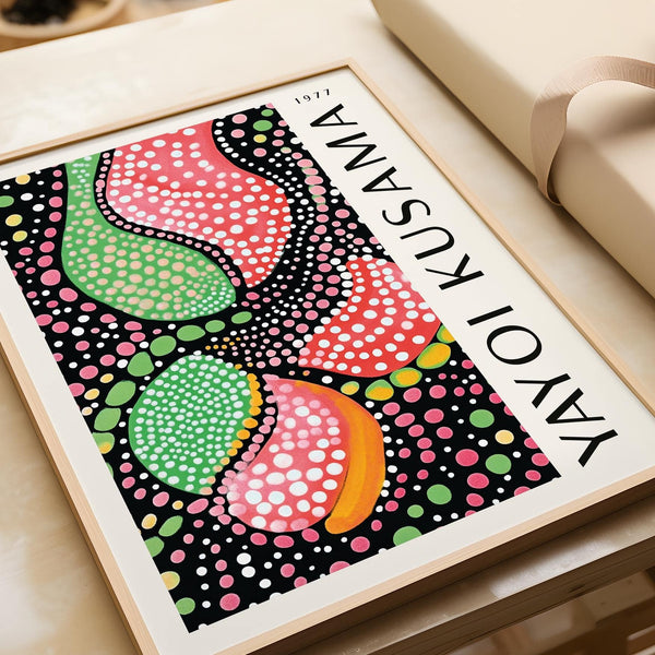 Large abstract shapes wall art print for statement home decor