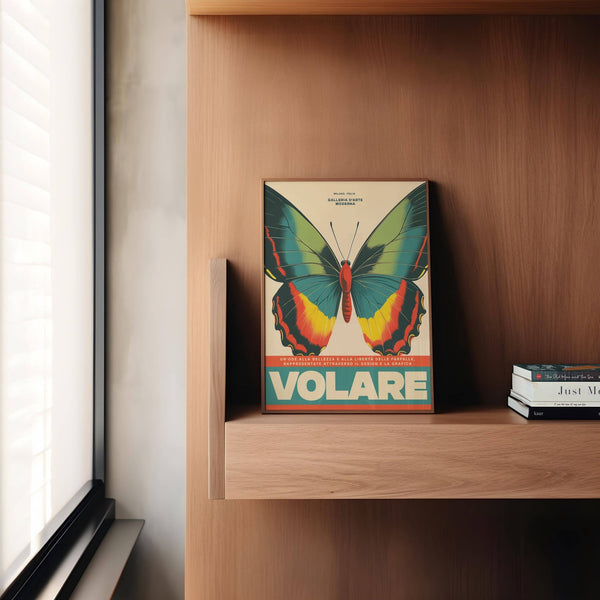 Modern large butterfly wall art with Milan-inspired aesthetics