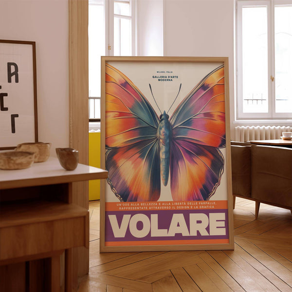 Statement large butterfly print for contemporary interiors