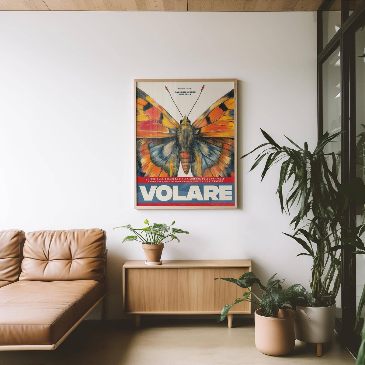 Bold butterfly design featured on Butterfly Art Wall for energising home interiors