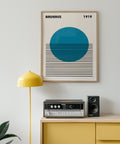 Blue and black Bauhaus print