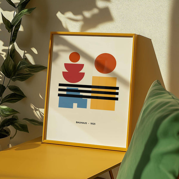 Bold wall art print featuring minimalist art with grid layout