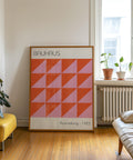 Orange and pink Bauhaus poster