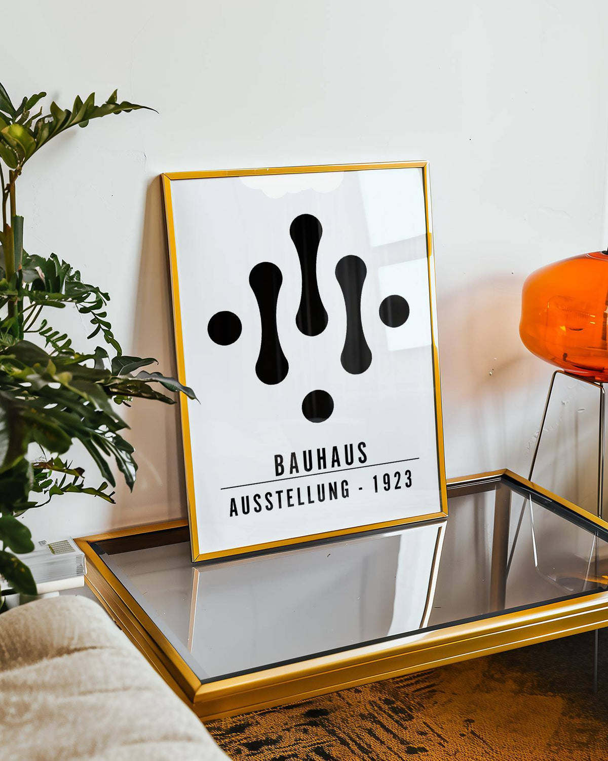 Bauhaus black and white art inspired by 1923 exhibition