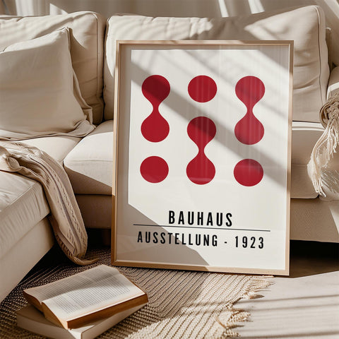 1923 Bauhaus style art print with bold shapes