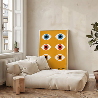 Abstract eye poster with dynamic visual composition