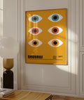 Bauhaus-inspired eye pattern wall art