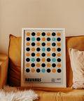 Modern Bauhaus poster with dot pattern