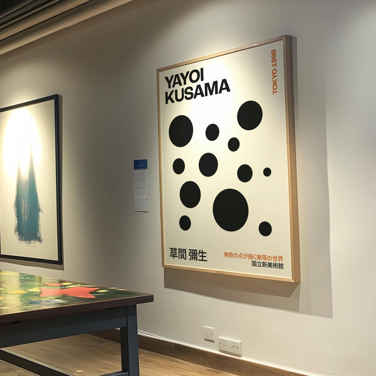 Abstract Polka Dots Yayoi Kusama artwork enhancing office decor