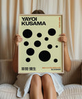 Contemporary Yayoi Kusama art print for Japandi and modern interiors.