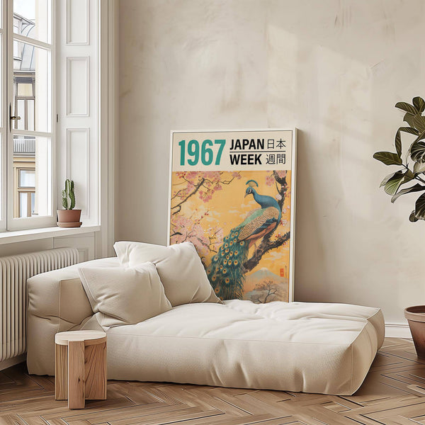 Peacock wall art for living room perfect for nature-inspired decor