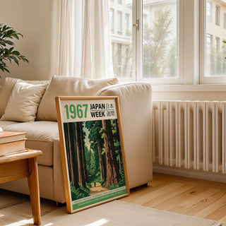 Serene Japanese woodblock prints for sale for Japandi-style living rooms