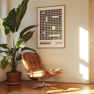 High-quality Bauhaus prints with minimalist dot patterns