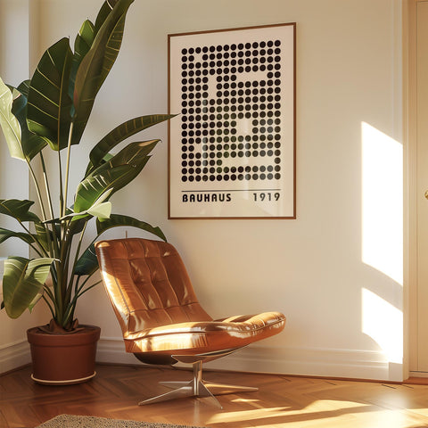 Modern Bauhaus poster for home decor