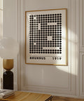 Bauhaus-inspired dot grid wall art