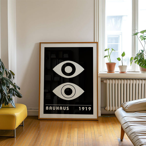 Eye art with striking black-and-white contrast