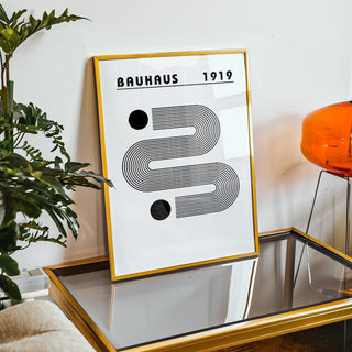 Monochrome black and white minimalist art print for artistic settings