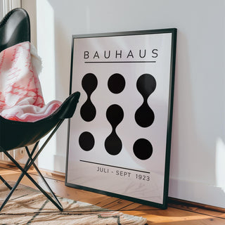 Oversized black white geometric art print for a sleek aesthetic