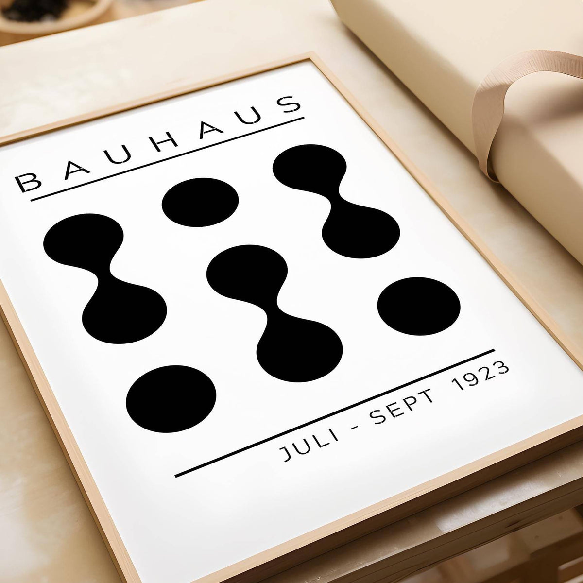 Statement black white geometric art ideal for creative workspaces