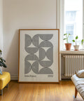 Bauhaus concentric pattern poster for living room