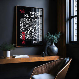 Hypnotic minimalist wall art polka dots suitable for modern living rooms