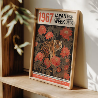 Decorative vintage Asian wall art with Japanese artistic influences