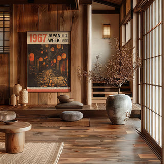 Striking oriental Asian wall art with deep and vibrant hues