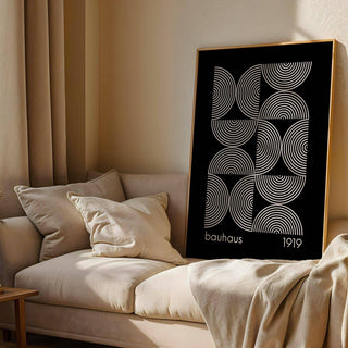 Abstract geometric wall art with intricate circular patterns
