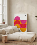 Retro Bauhaus colourful wall art for creative spaces