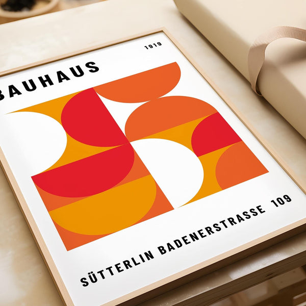 Abstract mid century wall art for creative and professional spaces.