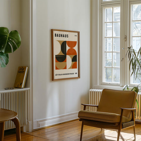 Minimalist Bauhaus 1919 wall art for living rooms