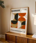 Vibrant Bauhaus geometric poster for kitchens