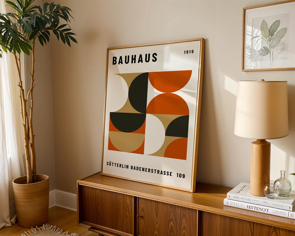 Office wall decor featuring clean lines and structured composition