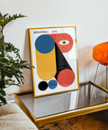 Modern minimalist art print featuring Bauhaus-inspired elements