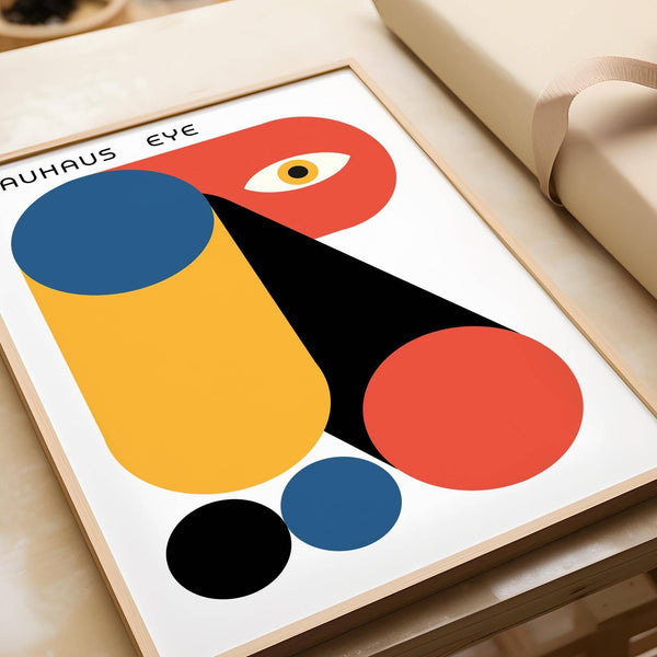 Unique Bauhaus graphic print for modern and industrial spaces