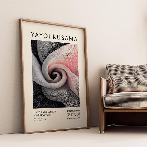 Black, grey, and pink luxury wall art for living room in modern aesthetic