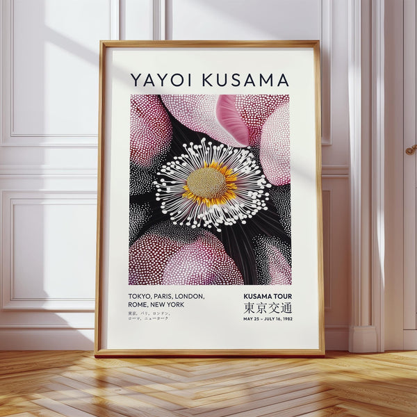 Elegant abstract Kusama print for pictures living room wall inspiration