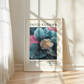 Blue flower artwork with artistic botanical inspiration