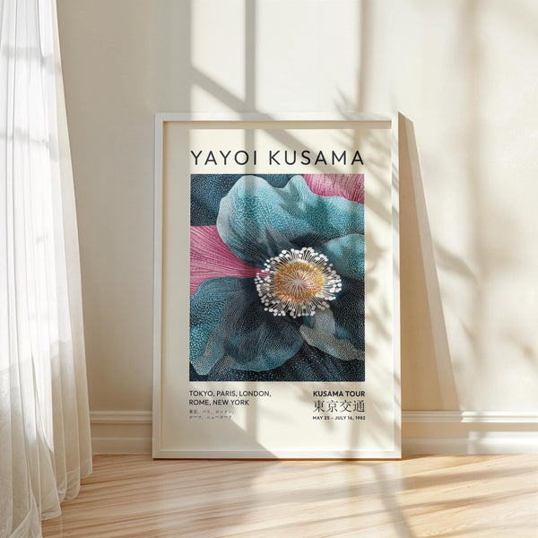 Blue flower artwork with artistic botanical inspiration