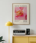 Japandi-inspired pink floral wall art poster