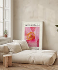 Vibrant Kusama-style floral print for living room decor