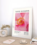 Bold pink and yellow flower design poster