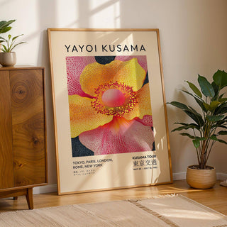 Modern floral art prints with soft curves and dotted textures