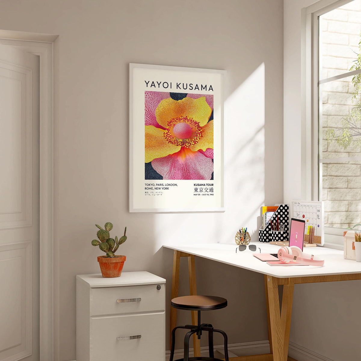 Radiant floral art prints for Japandi or minimalist interiors